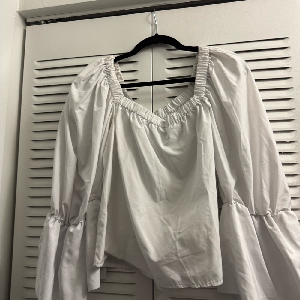 Elegant White Women's off the shoulder top